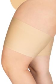 Women Elastic Thigh Bands Natural Color Anti Chafing Prevent Thigh Rubbing Satin Large Size