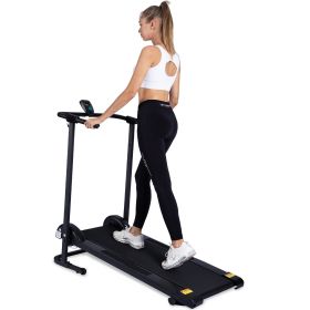 Manual Treadmill Non Electric Treadmill with 10&deg; Incline Small Foldable Treadmill for Apartment Home Walking Running (Mode GHN213)