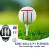 8pcs Precision Golf Ball Marker; 4 Golf Ball Marking Stencils And 4 Colors Pens; Golf Ball Line Marker Tool