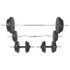 Workout Bench with Weight Rack, Barbell and Dumbbell Set 198.4 lb