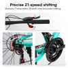 A26207 26 Inch Aluminum Frame Shock Fork Plus Shock Absorber 21-speed Unisex Mountain Bike