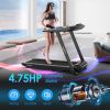 4.75HP Folding Treadmill with Preset Programs Touch Screen Control