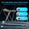 4.75HP Folding Treadmill with Preset Programs Touch Screen Control