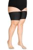 Women Elastic Thigh Bands Anti Chafing Prevent Thigh Rubbing Satin 3XL Size Nero Color