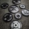 1 PC 45 Lbs 2 inch Barbell Olympic Cast Iron Weight Plates Workout Fitness Gym