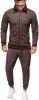 Men's 2 Pieces Tracksuits Jacket and Pants Casual Full Zip Running Jogging Athletic Plaid Sports Sweatsuits