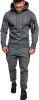 Men's Camouflage 2 Piece Sweatsuits Hoodie Jogging Athletic Tracksuit Sets