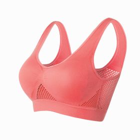 Women Yoga Underwear Padded Crop Tops Underwear Gym Top Yoga Sport Bra Breathable Fitness Running Vest Yoga Bras Sports Type (Color: Red)