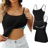 Womens Camisole Sleeveless Cami Vest Top Yoga Tank Tops