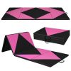 4-Panel PU Leather Folding Exercise Gym Mat with Hook and Loop Fasteners