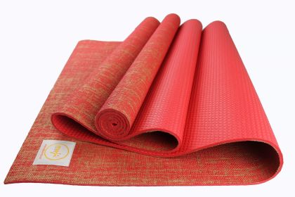 Jute Premium ECO Fitness, pilates, Yoga Mat + Muscle Recovery & 3 Pack Resistance Band Bundle (Multi: Color)