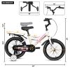 A14115 Kids Bike 14 inch for Boys & Girls with Training Wheels, Freestyle Kids' Bicycle with fender and carrier.