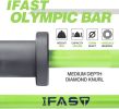 Olympic Barbell Bar 4FT Solid Chrome Barbell with Bearing, 7.2FT Home Gym 2" Weightlifting Bar, 400lbs/1200lbs Weight Capacity