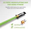 Olympic Barbell Bar 4FT Solid Chrome Barbell with Bearing, 7.2FT Home Gym 2" Weightlifting Bar, 400lbs/1200lbs Weight Capacity