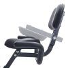 Folding Exercise Bike; Fitness Upright and Recumbent X-Bike with 10-Level Adjustable Resistance; Arm Bands and Backrest